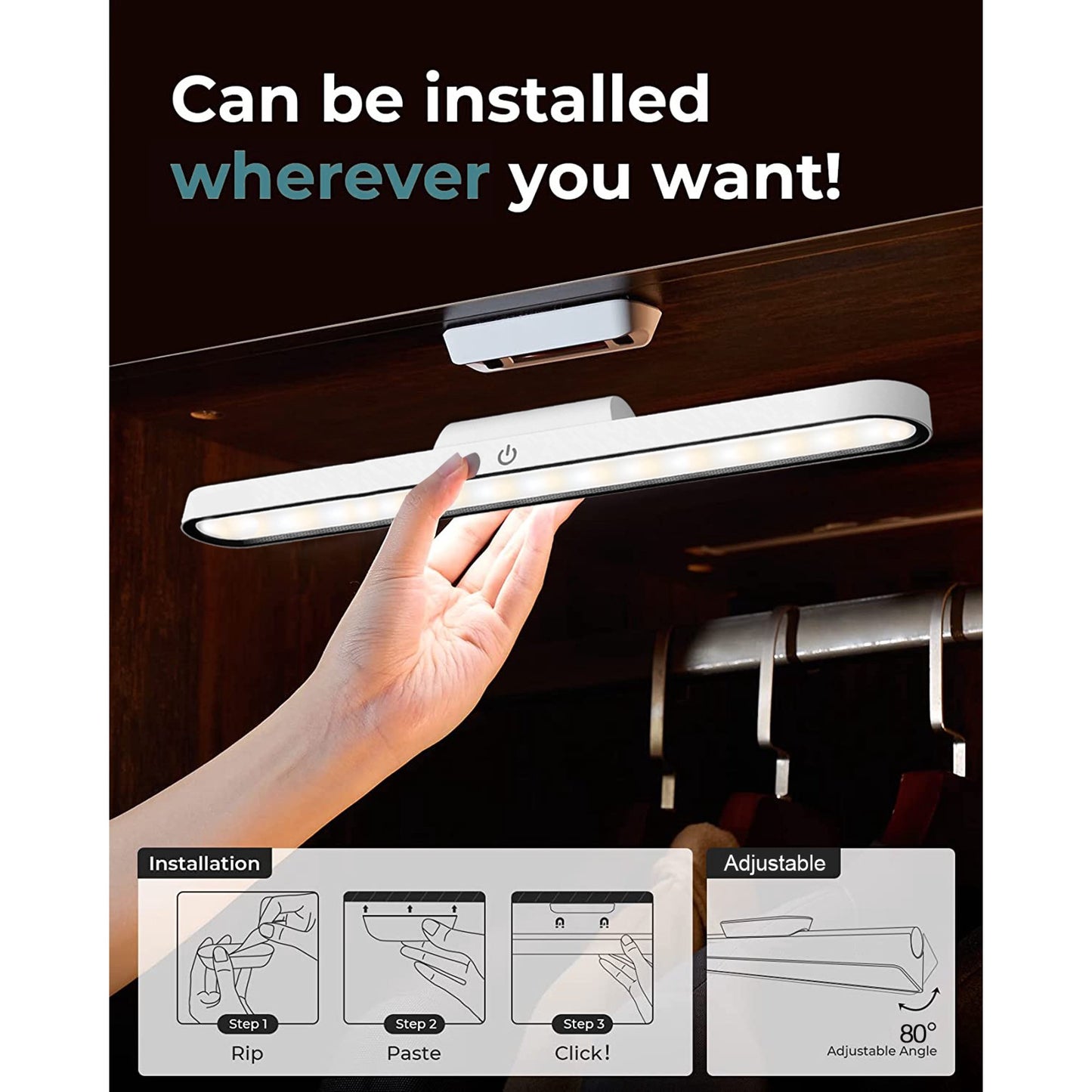 Rechargeable 28 LED Under Cabinet Lights