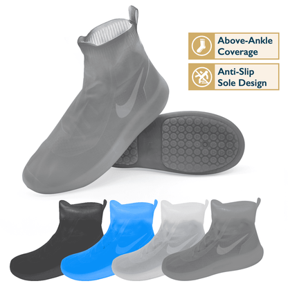 Waterproof Shoe Covers, TPE Rubber, Mid-Rise