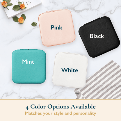 Vegan Leather Travel Jewelry Case