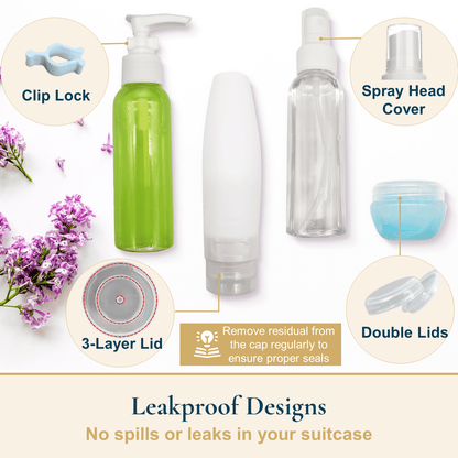 Leakproof Travel Bottles for Toiletries