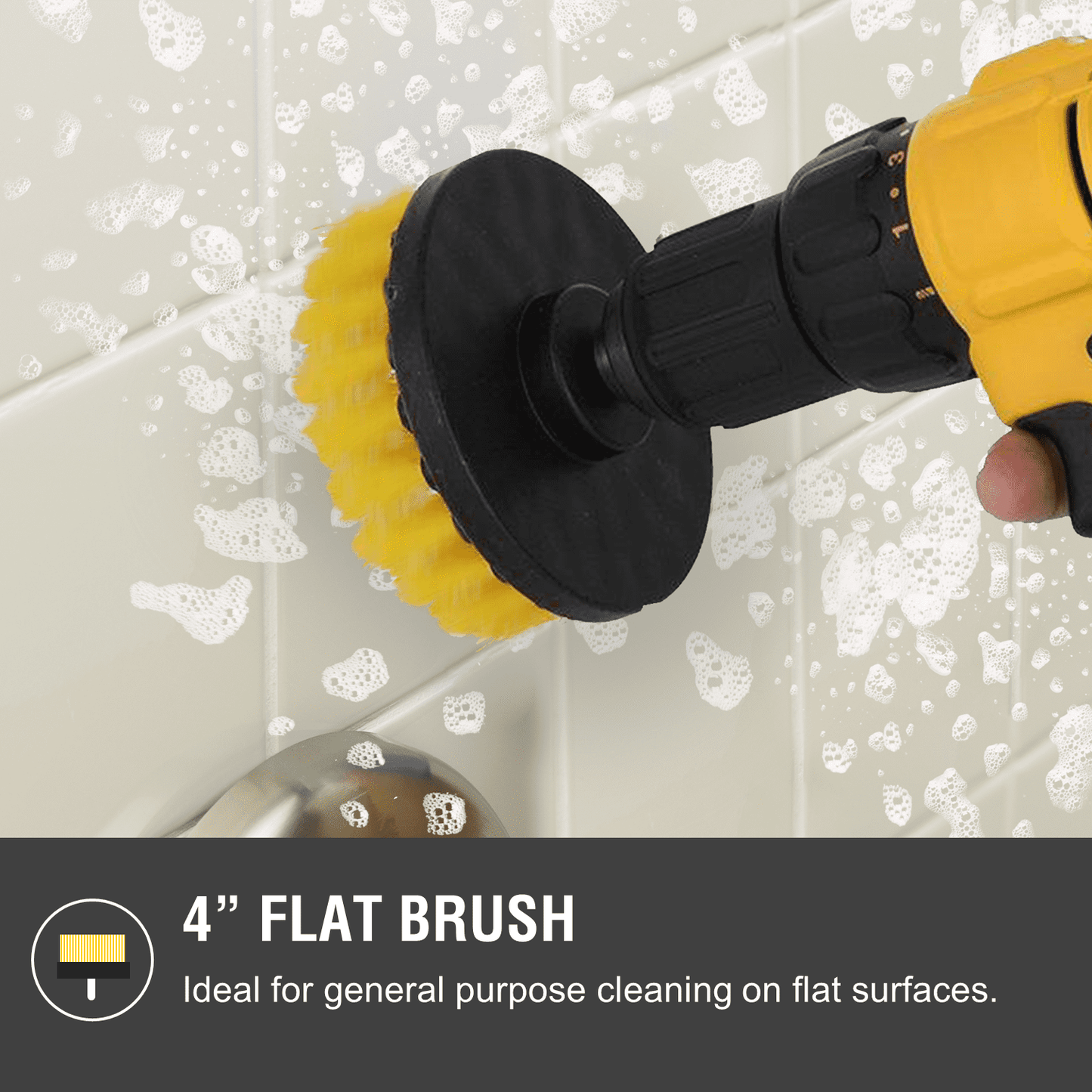 8-Piece Drill Brush Set With Splash Shield
